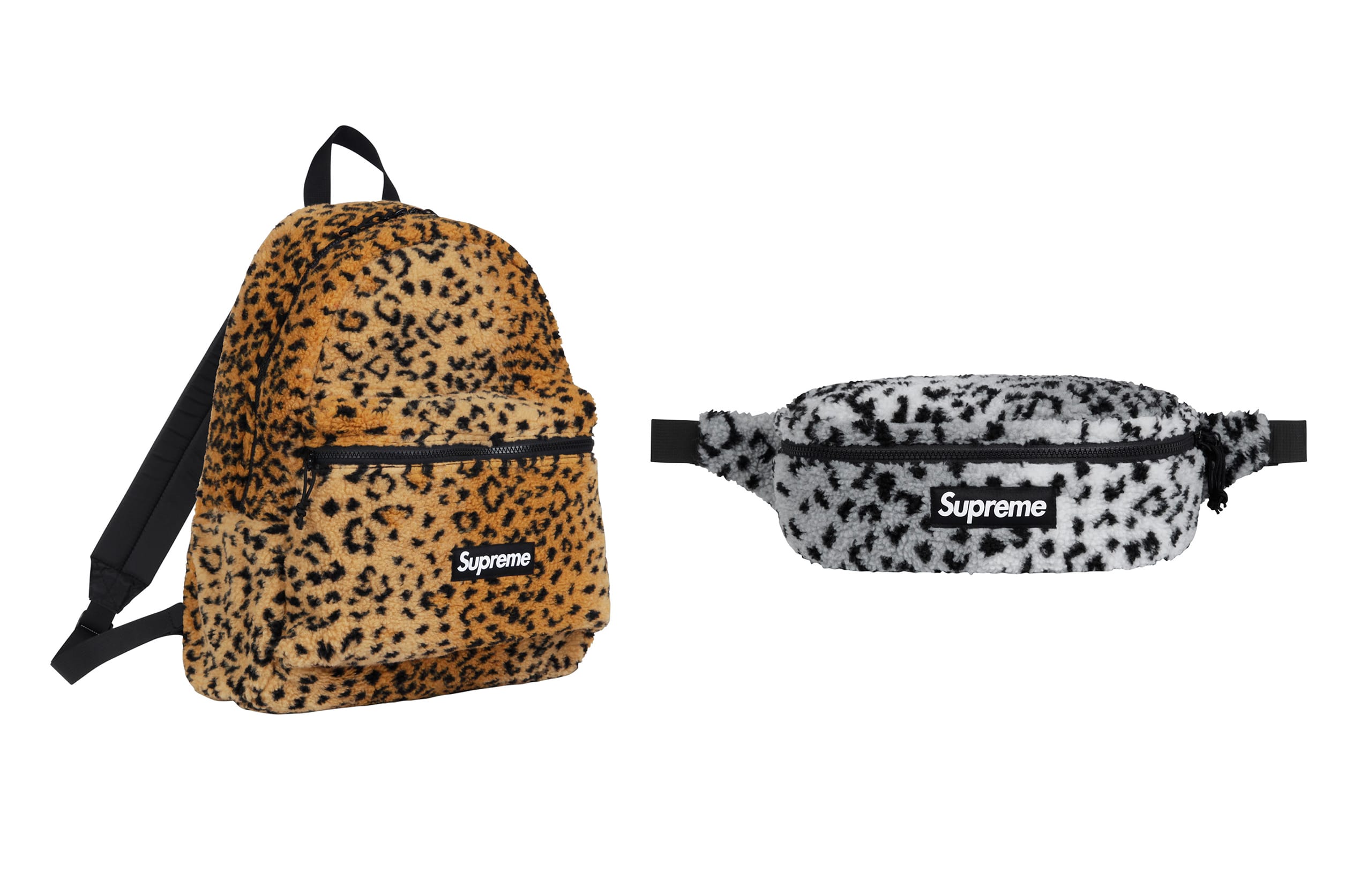Supreme's Leopard Fleece Backpack and Waist Bag | Hypebae