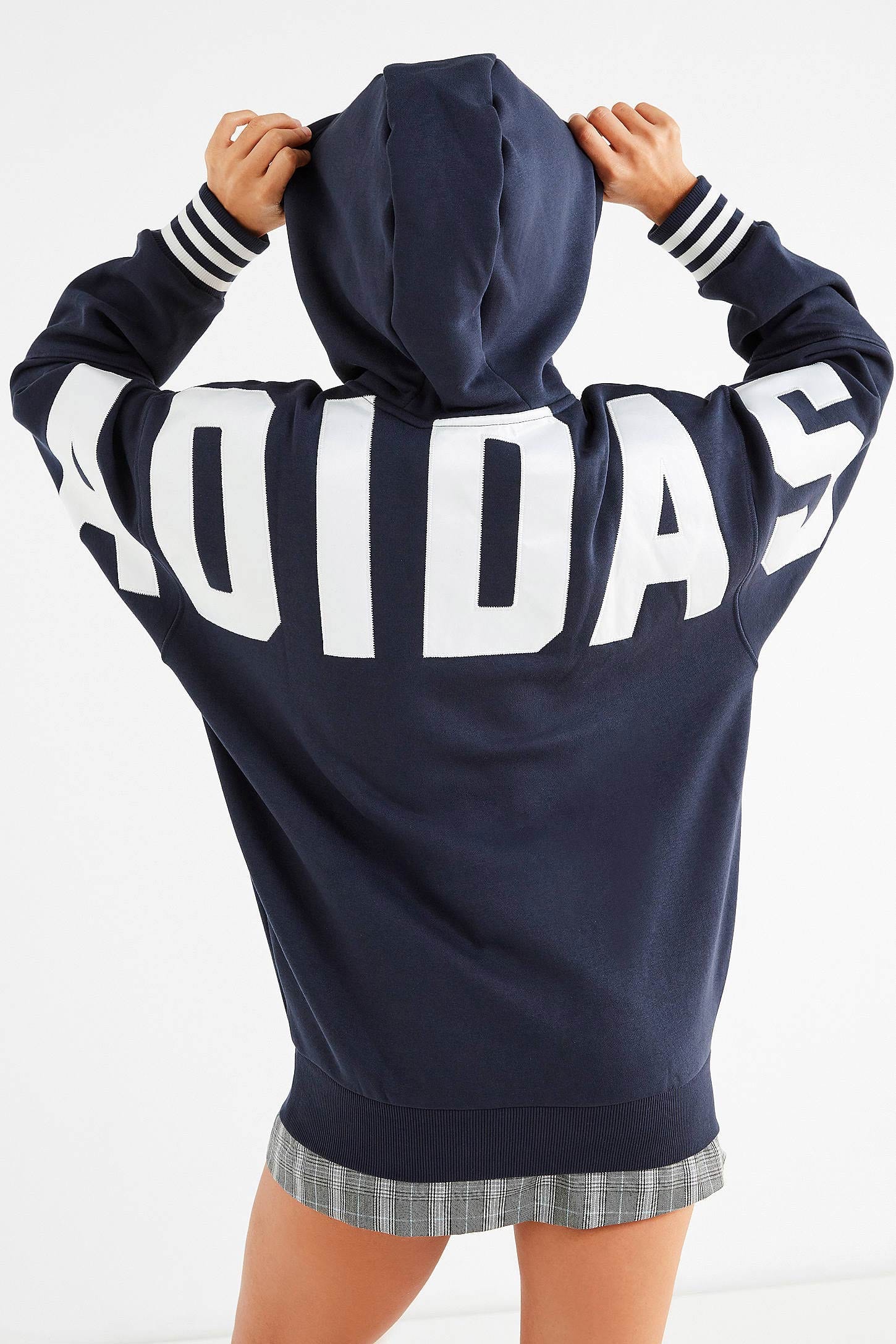 adidas' Fuzzy Hoodie Sweatshirt in Navy | Hypebae