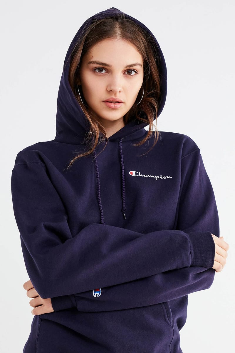 Purple champion hoodie urban outfitters best sale