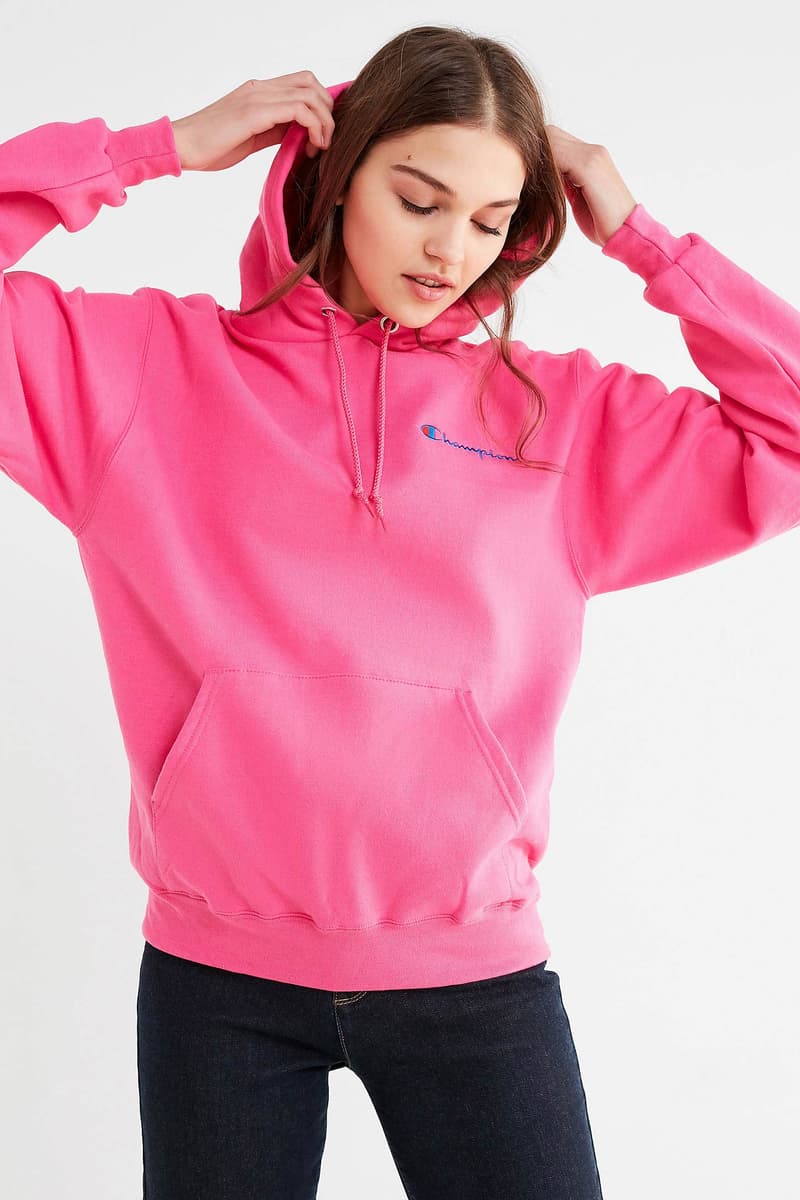 Champion x Urban Outfitters' Hoodie in Pink | HYPEBAE
