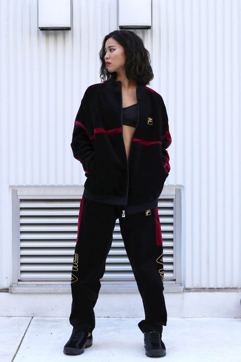 velour tracksuit women black