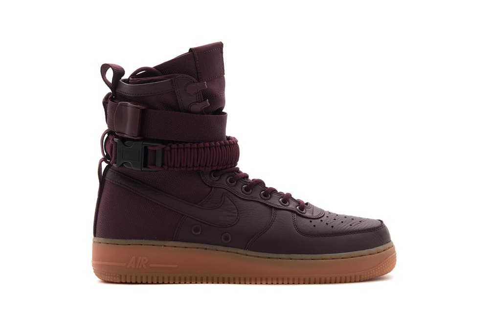 burgundy nike af1