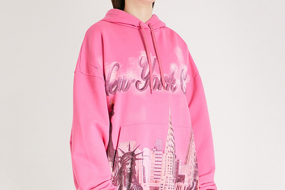 Balenciaga Drops Hot Pink NYC Souvenir Hoodie | Hypebae