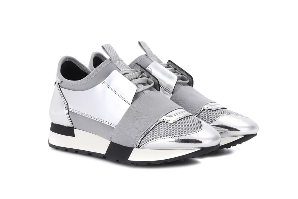 balenciaga race runners mens silver