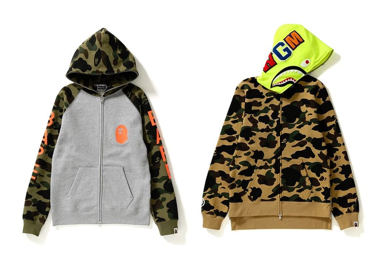 Neon hotsell bape hoodie