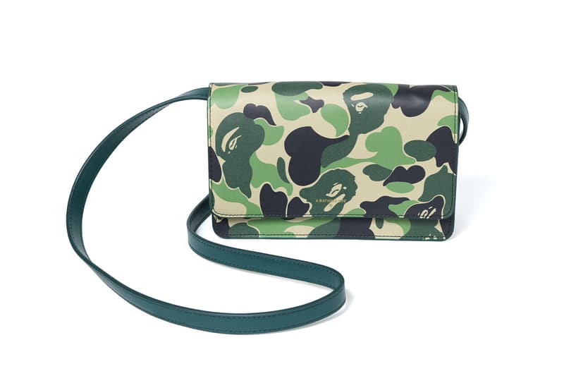 BAPE Camouflage Shoulder Bag in Green and Pink HYPEBAE