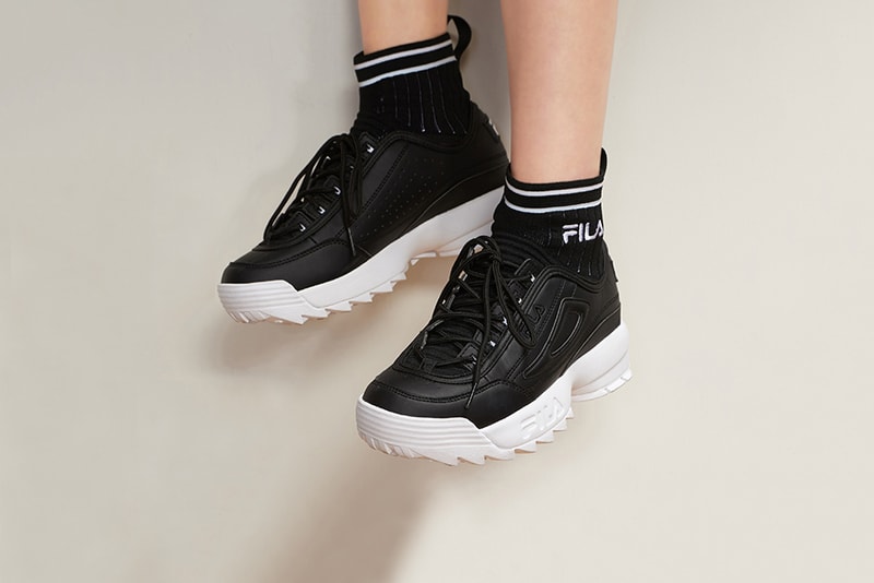 fila uo exclusive disruptor 2 sock mesh sneaker