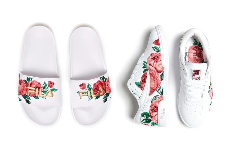 Fila on sale floral slides