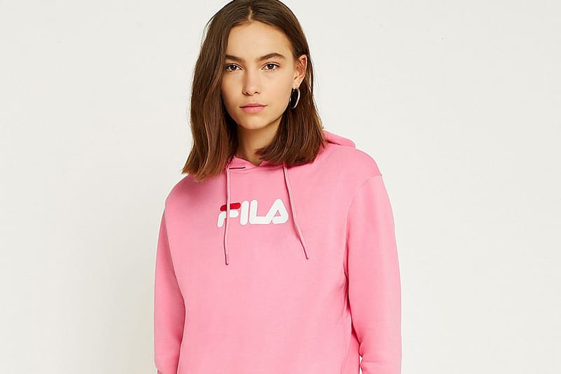 FILA Releases New Raquelle Pink Logo Hoodie Hypebae