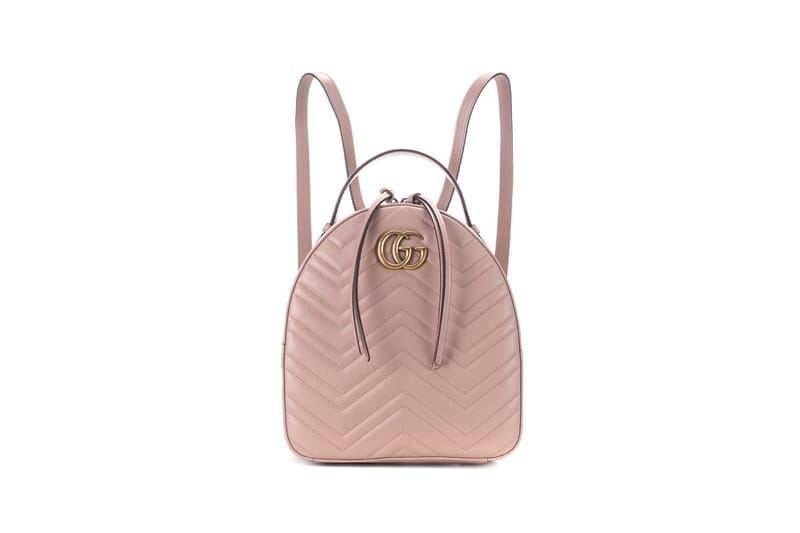 Shop Gucci s GG Marmont Backpack in Pastel Pink Hypebae