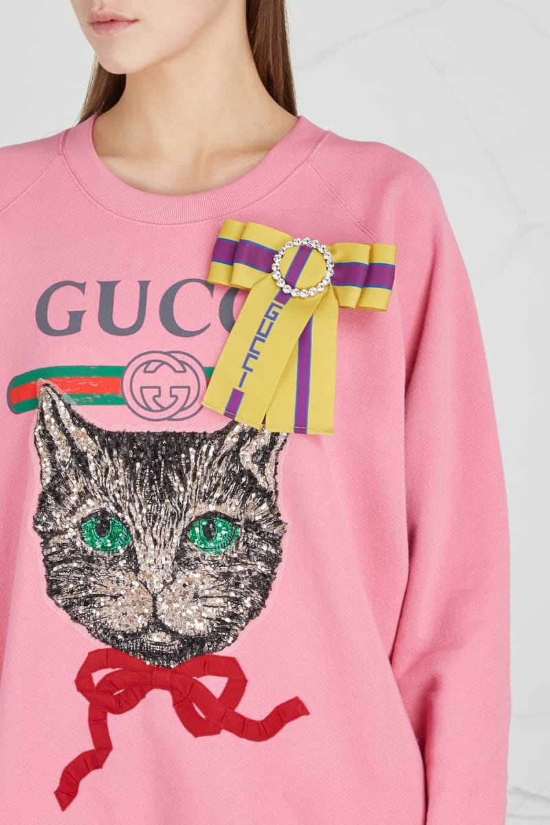 Gucci yellow hot sale cat sweater