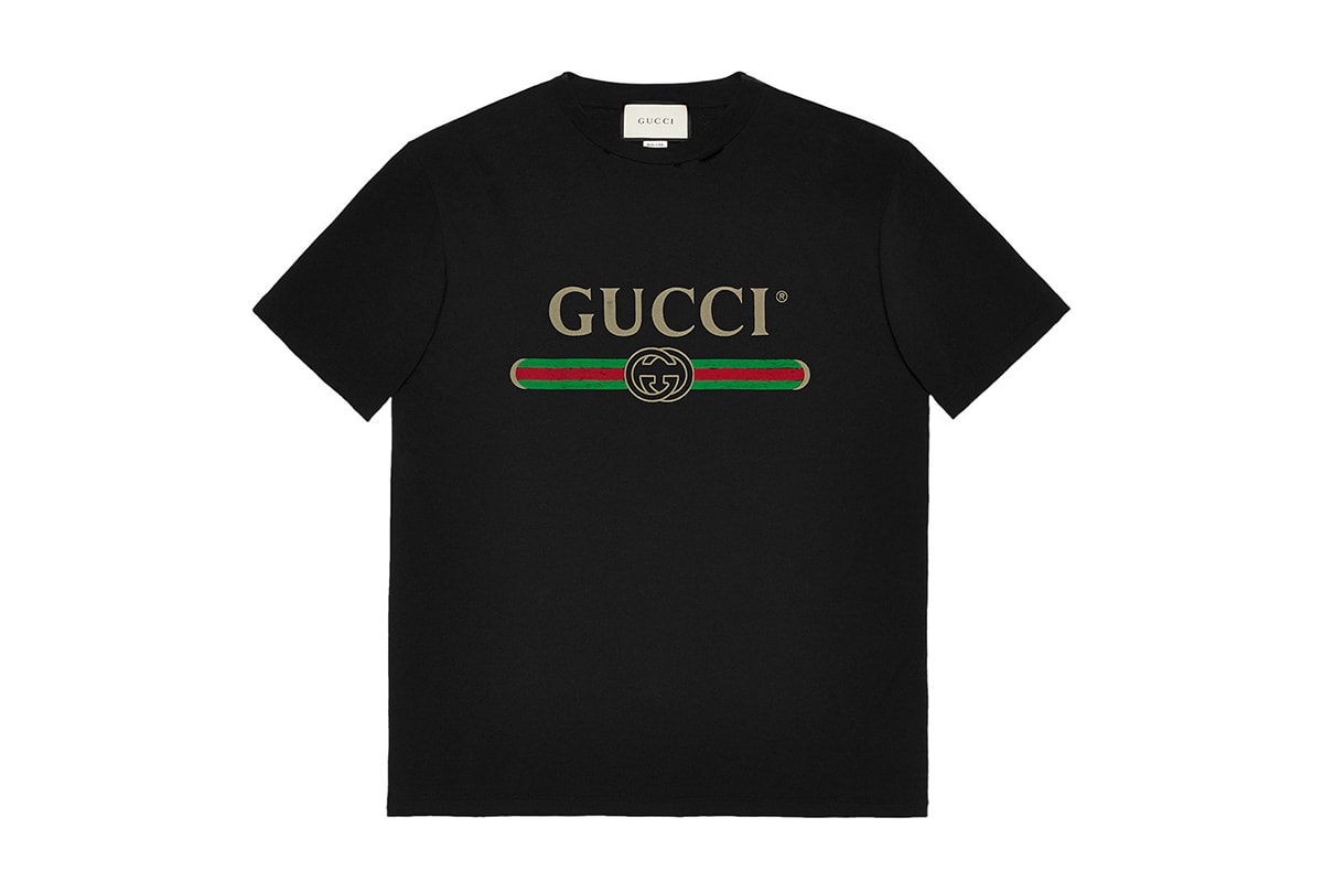Shop Gucci's Vintage Logo T-Shirt in Black | Hypebae