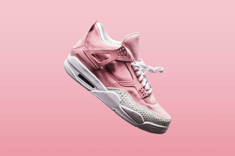 Air jordan 4 pink on sale patent