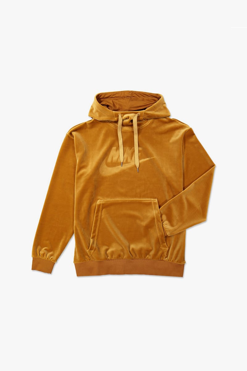 Nike velour sale hoodie gold