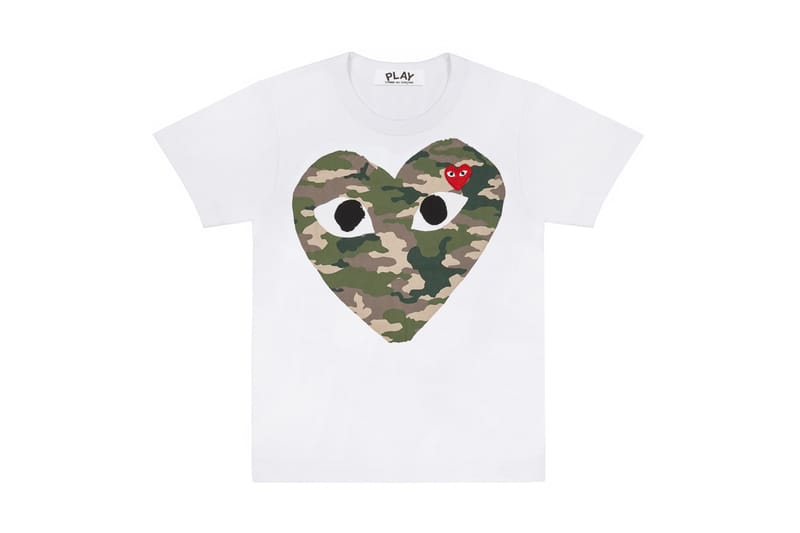 Comme des hot sale garcons shirt camo