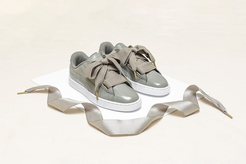 Puma basket hot sale heart silver