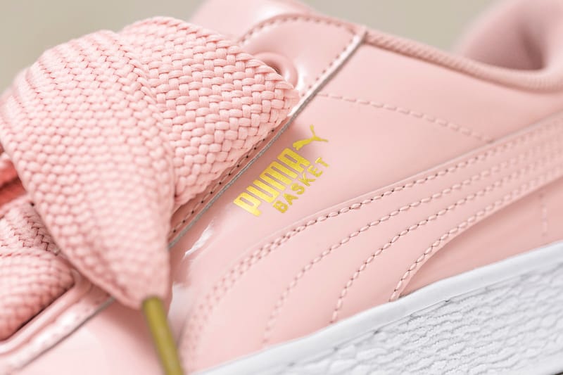 Puma basket hotsell heart patent pink