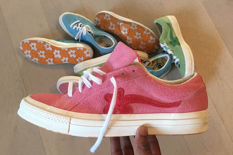 Pink golf le fleur converse sale