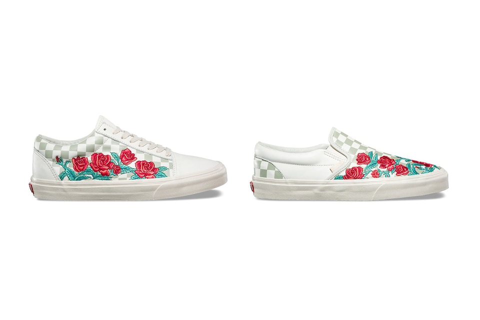 Vans Embroiders Roses on Old Skool and Slip-On | Hypebae