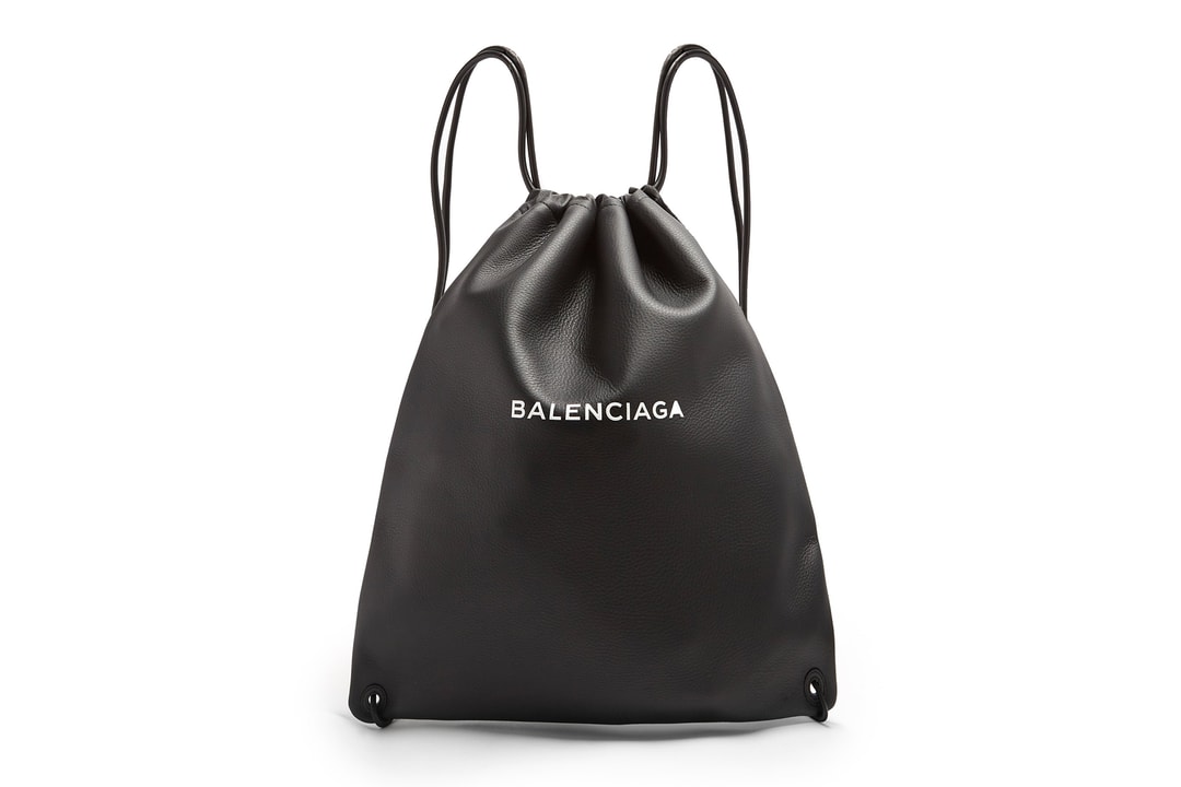Balenciaga's Black Leather Drawstring Backpack Hypebae