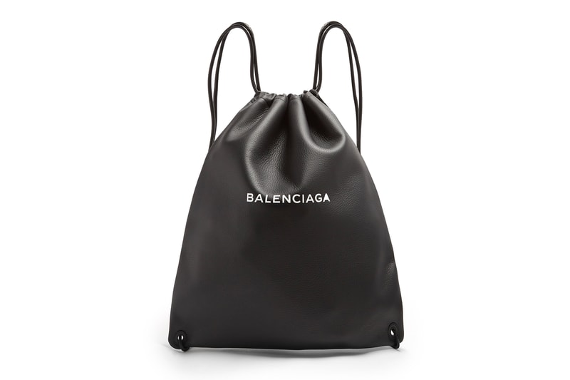 Balenciaga's Black Leather Drawstring Backpack | Hypebae