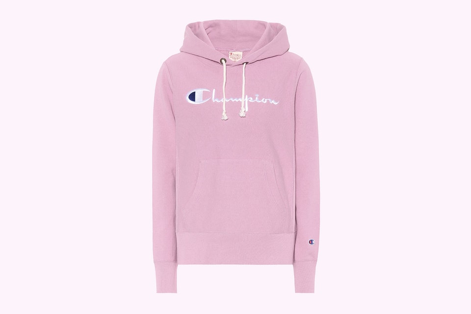 Champion Drops New Pink Logo Embroidered Hoodie | Hypebae