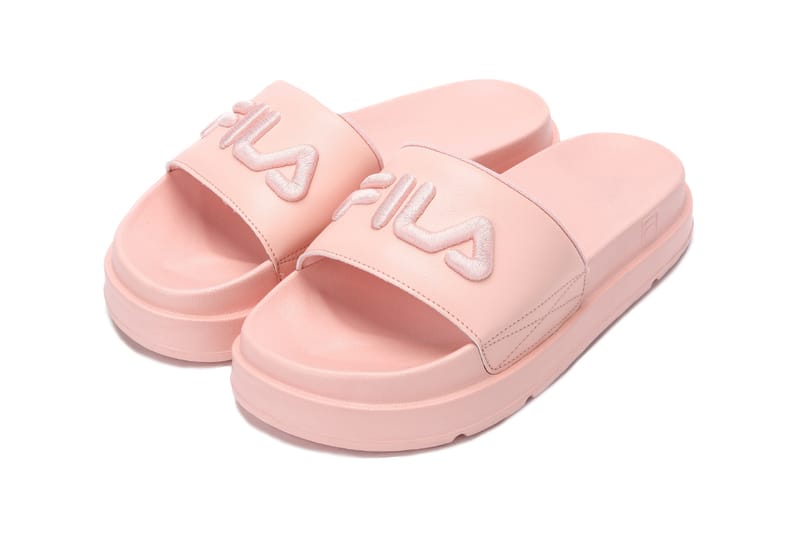 Pink outlet fila slides