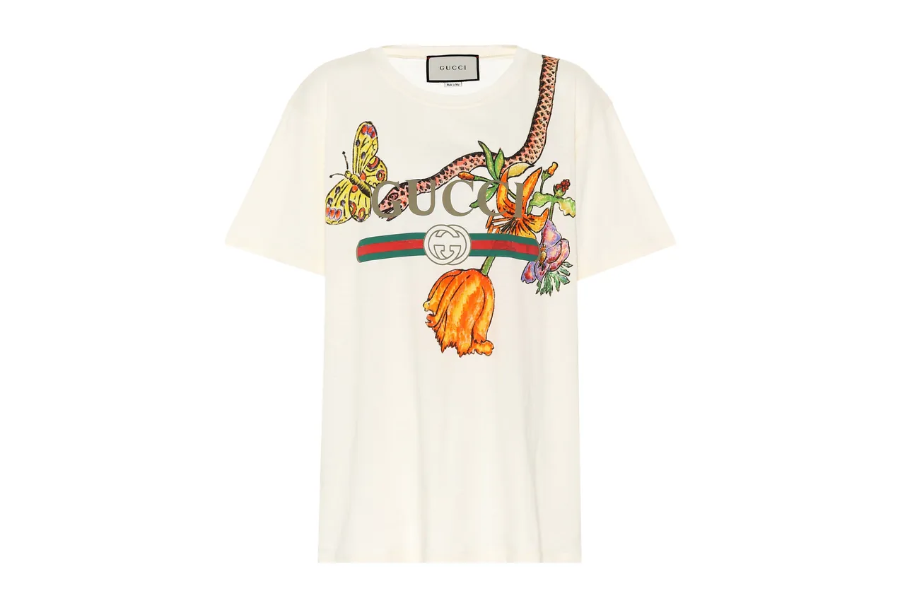 Gucci White Vintage Logo T-Shirt Jungle Print | Hypebae