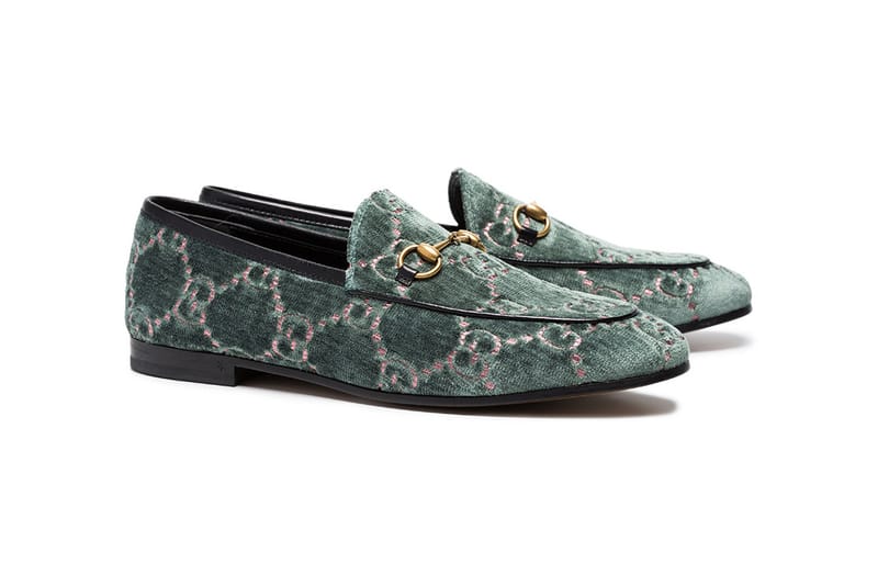 Gucci green best sale velvet loafers