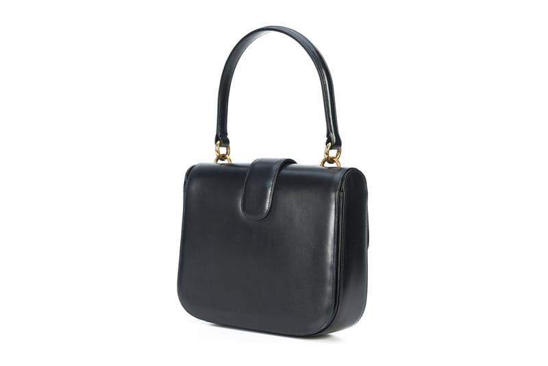 Gucci Vintage Kelly Bag Black Leather Farfetch Hypebae