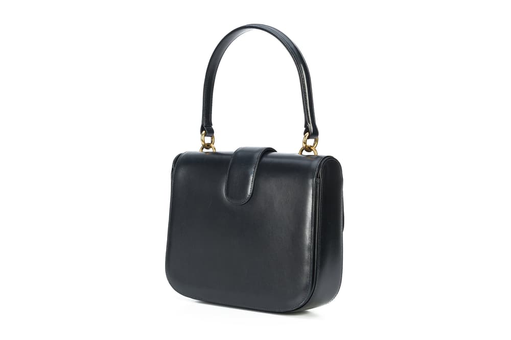Gucci Vintage Kelly Bag Black Leather Farfetch | HYPEBAE