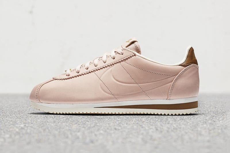 Nike classic cortez 2025 pink and gold