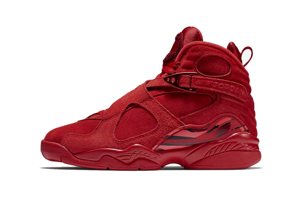all red jordan 8 valentine's day