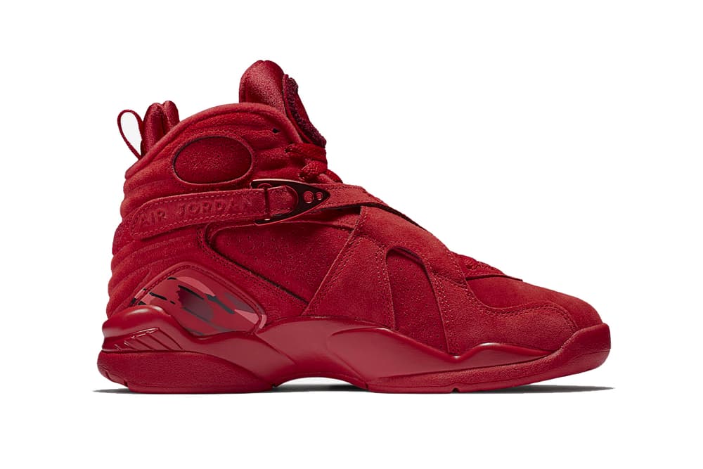 all red jordan 8 valentine's day