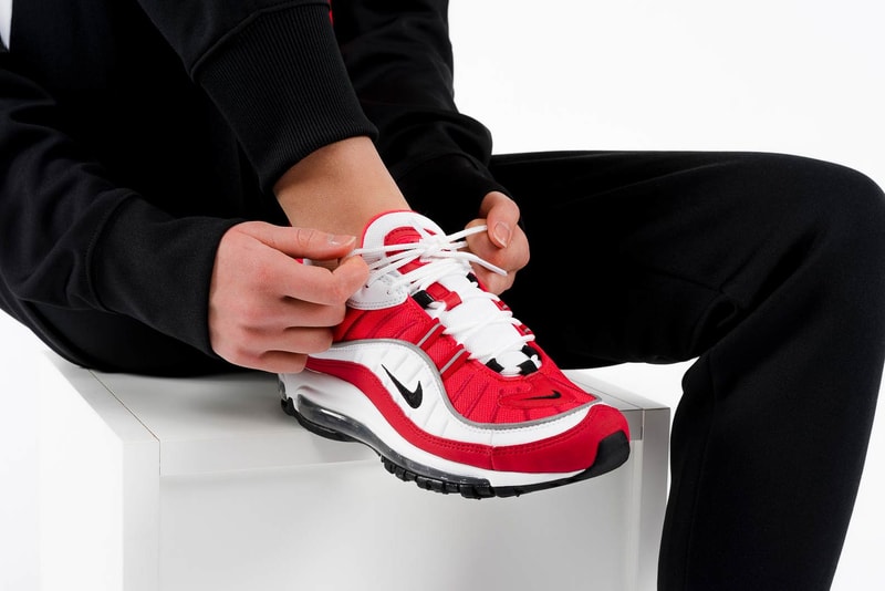 nike air max 98 white red