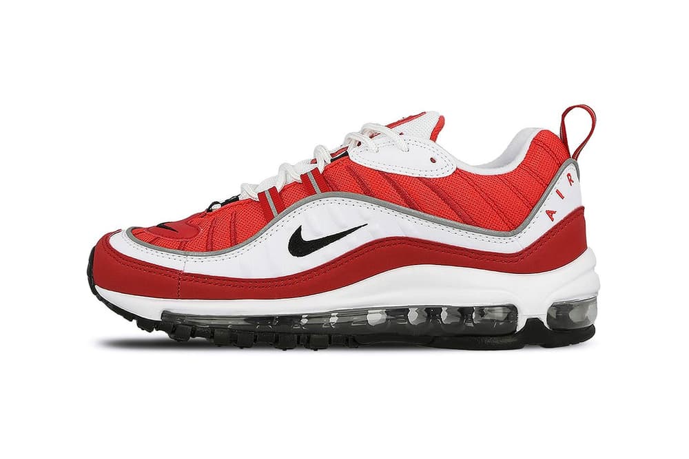 nike air max 98 red and white
