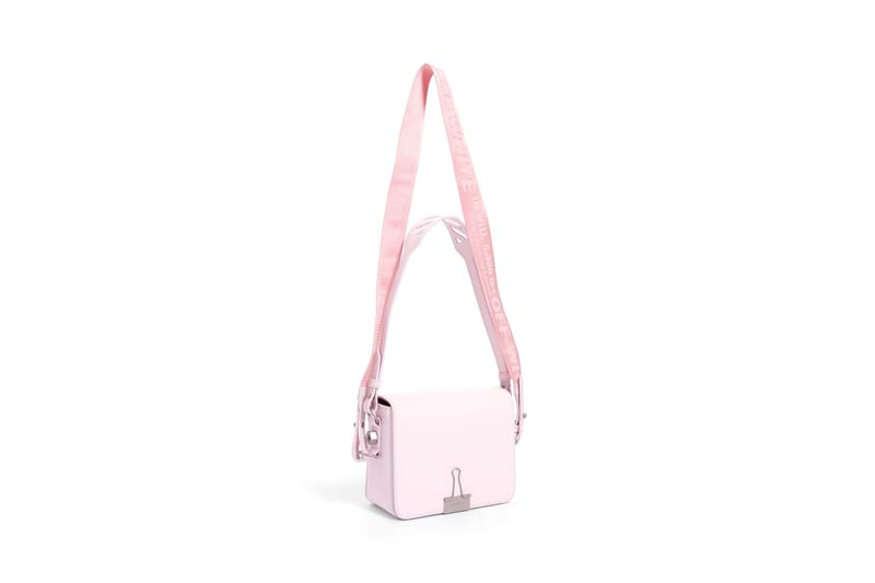 Pink and white handbag sale