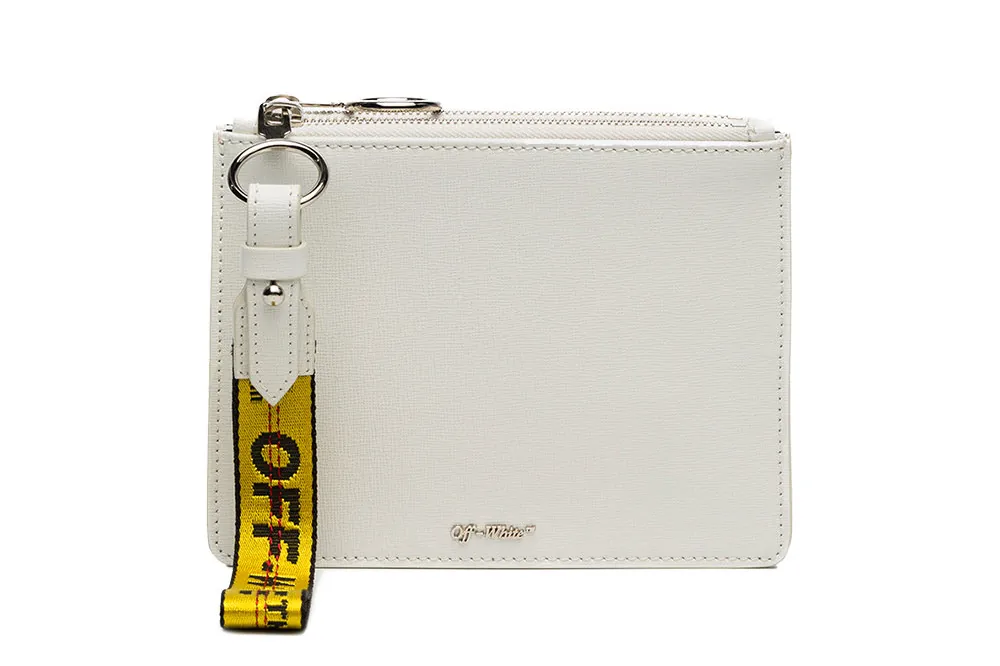 Off white double outlet pouch