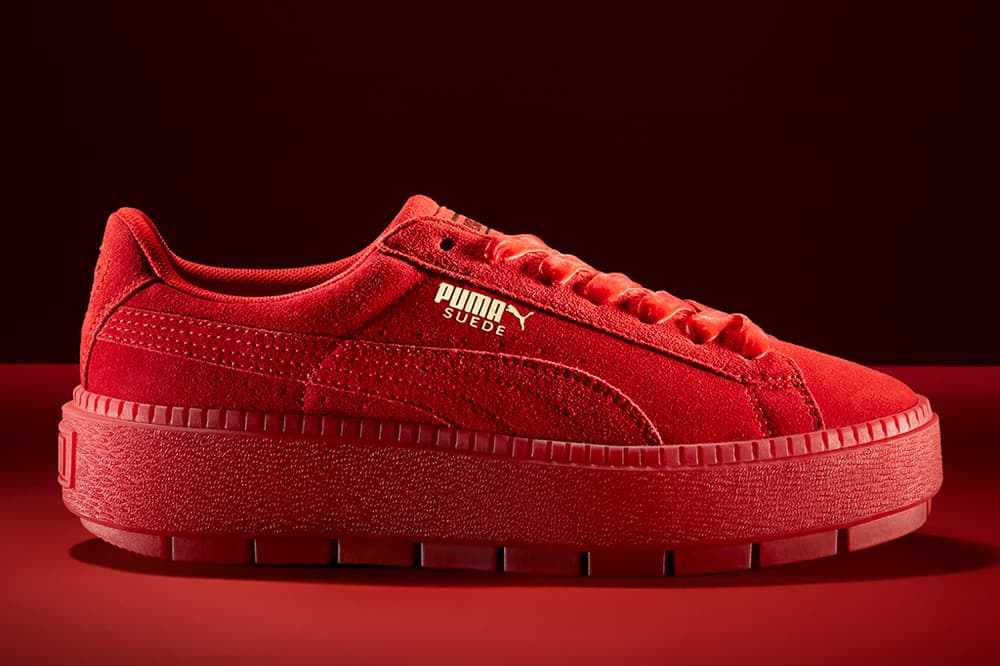puma basket platform valentine