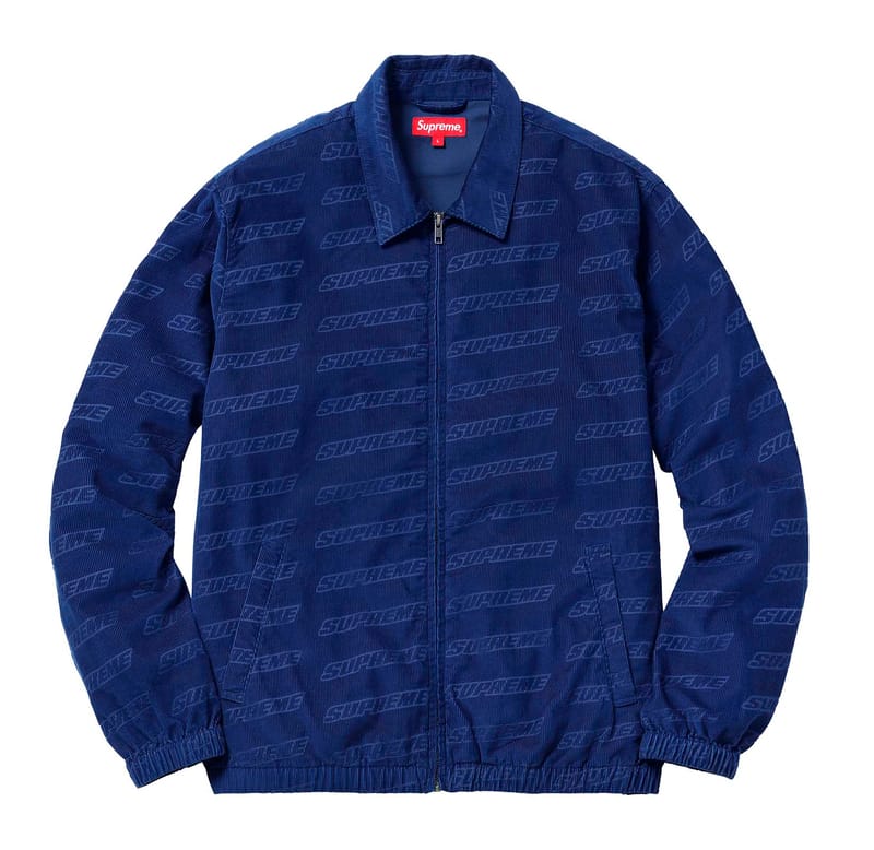 Supreme debossed cheap logo corduroy jacket