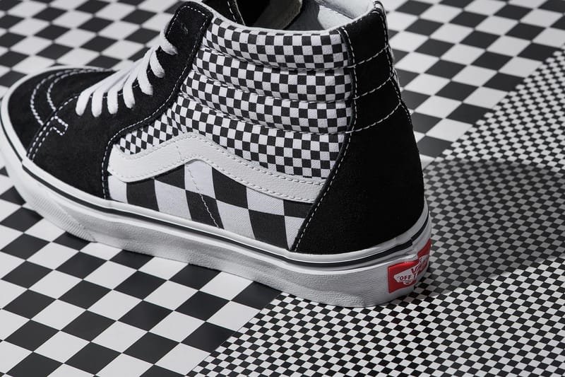 Black and white checkered cheap sk8 hi