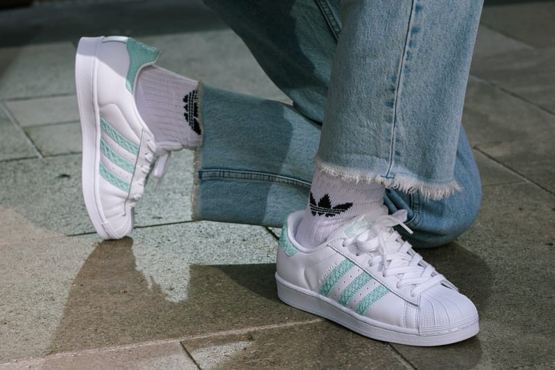 Adidas superstar sales weave mint