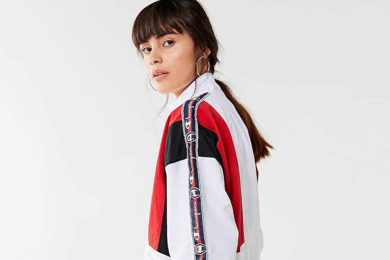 Champion black & 2025 red taping track jacket