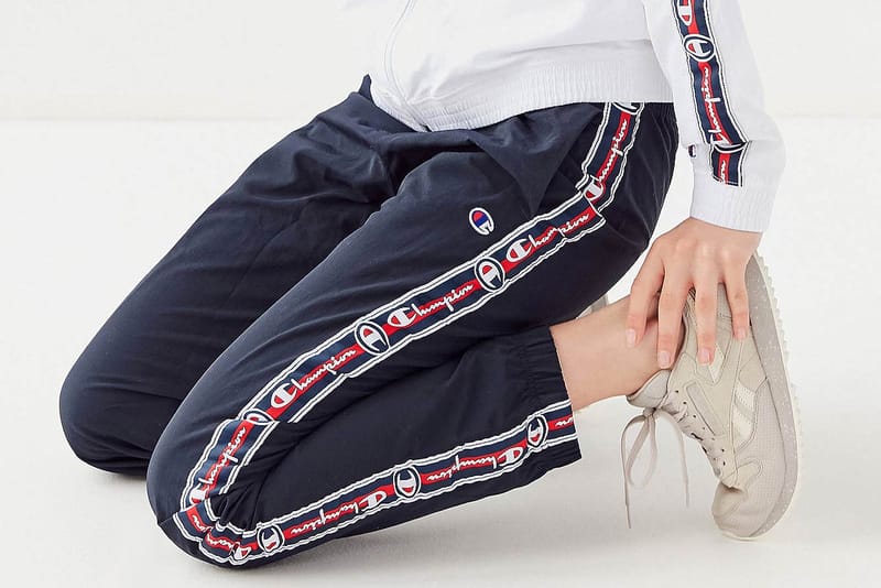 Champion track hot sale pants navy