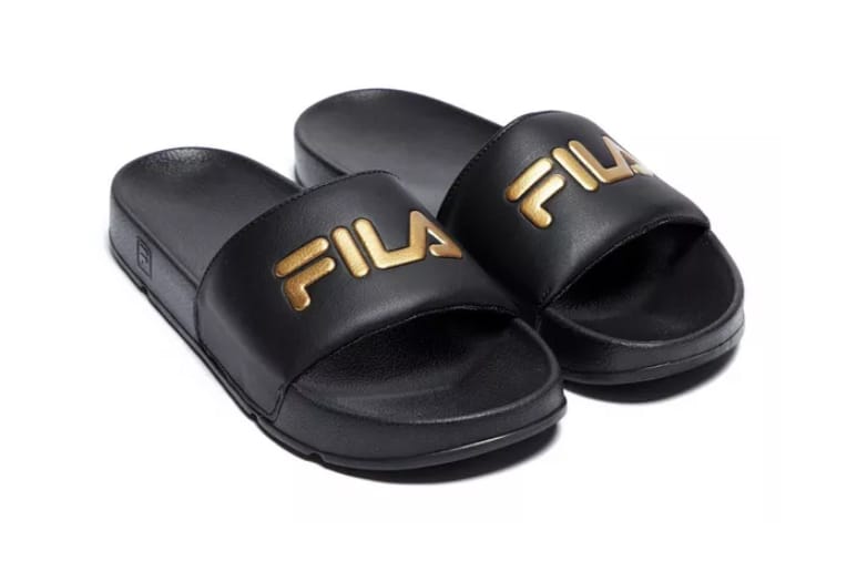 Filas black store and gold