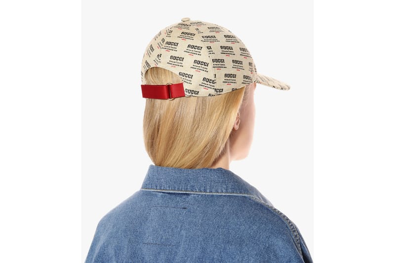 Gucci logo print baseball cap online