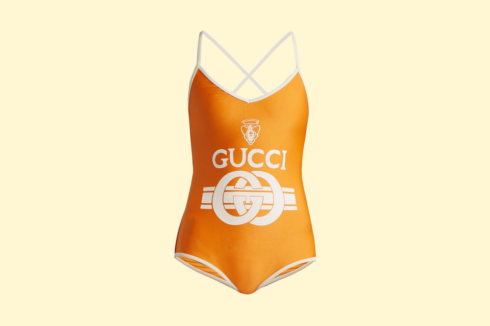 Gucci Orange/Yellow Retro Logo Bodysuit | Hypebae