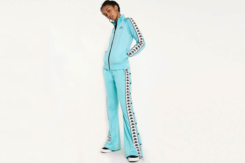 Turquoise store track pants