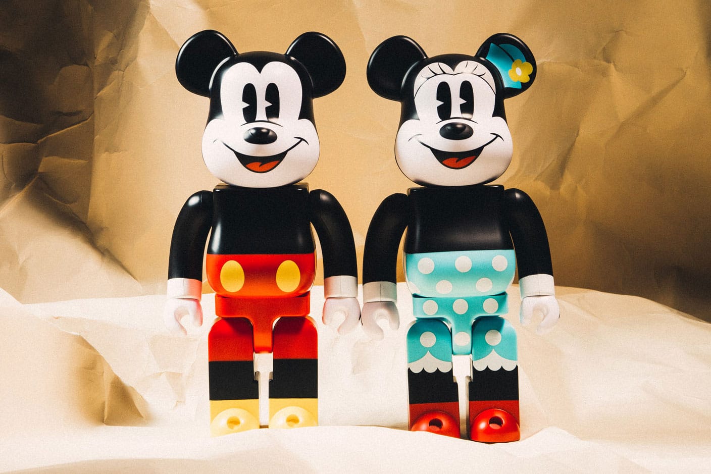 Shop Mickey & Minnie Mouse BEARBRICK Toys at HBX | HYPEBAE