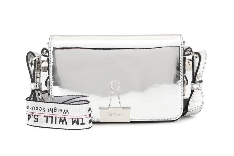 Off-White™ Silver Mirror Mini Binder Clip Bag | Hypebae